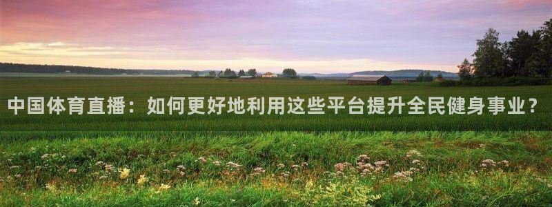 9255tv直播nba在线直播：中国体育直播：如何更好地利用这些平台提升全民健身事业？